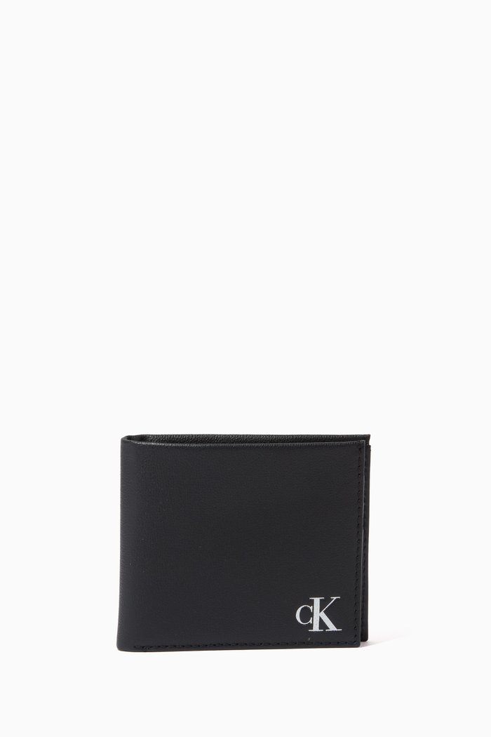 

Mono Bifold Wallet in Leather, Black