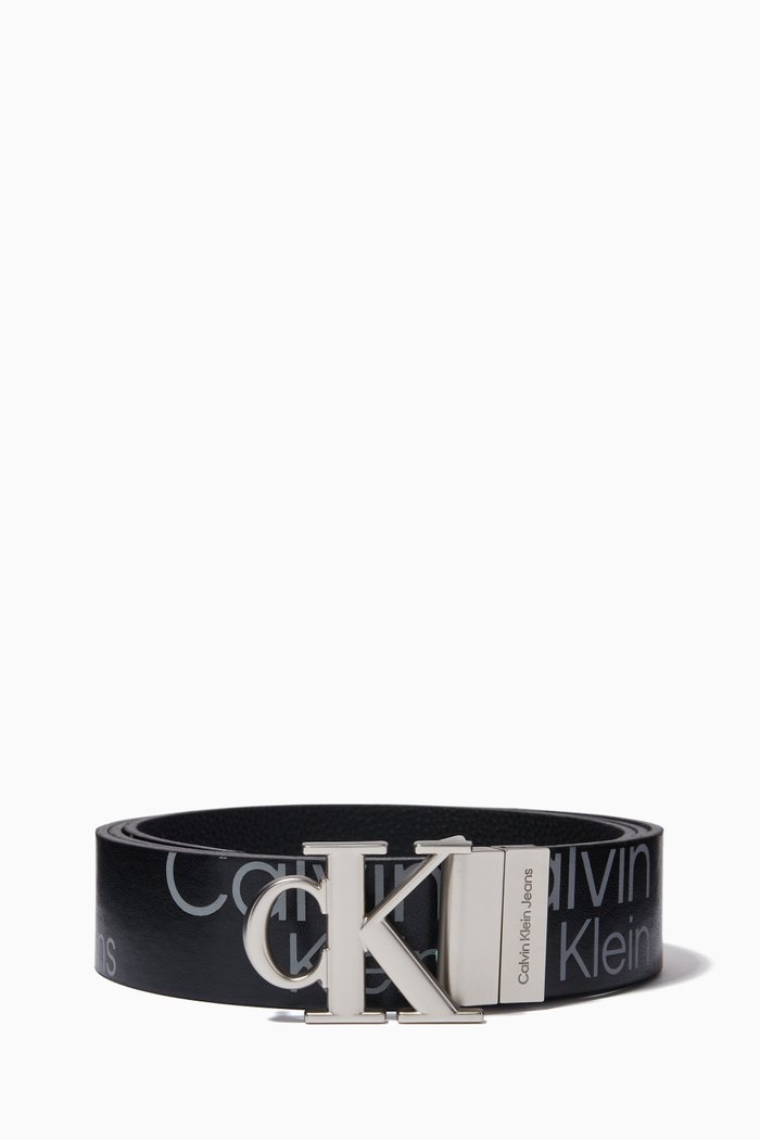 

Reversible Belt in Leather, Black