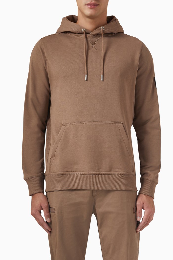 

Hoodie in Organic Cotton, Brown