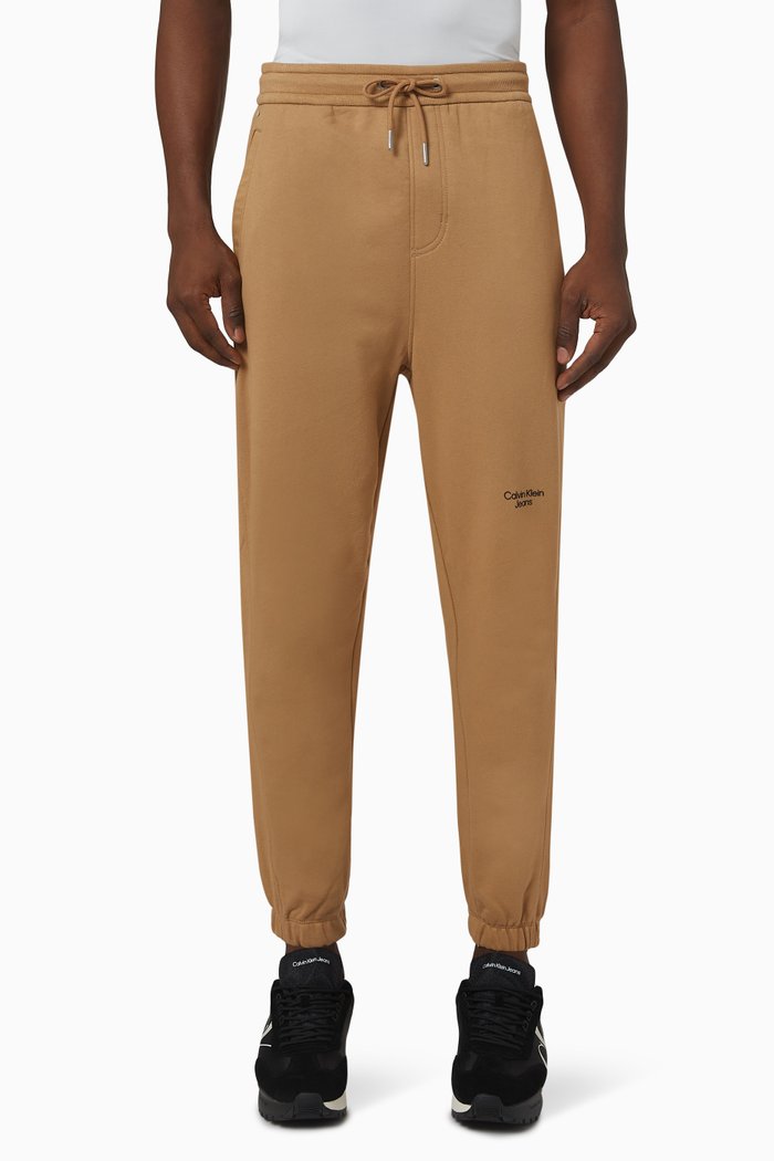 

Logo Sweatpants in Cotton Terry, Brown