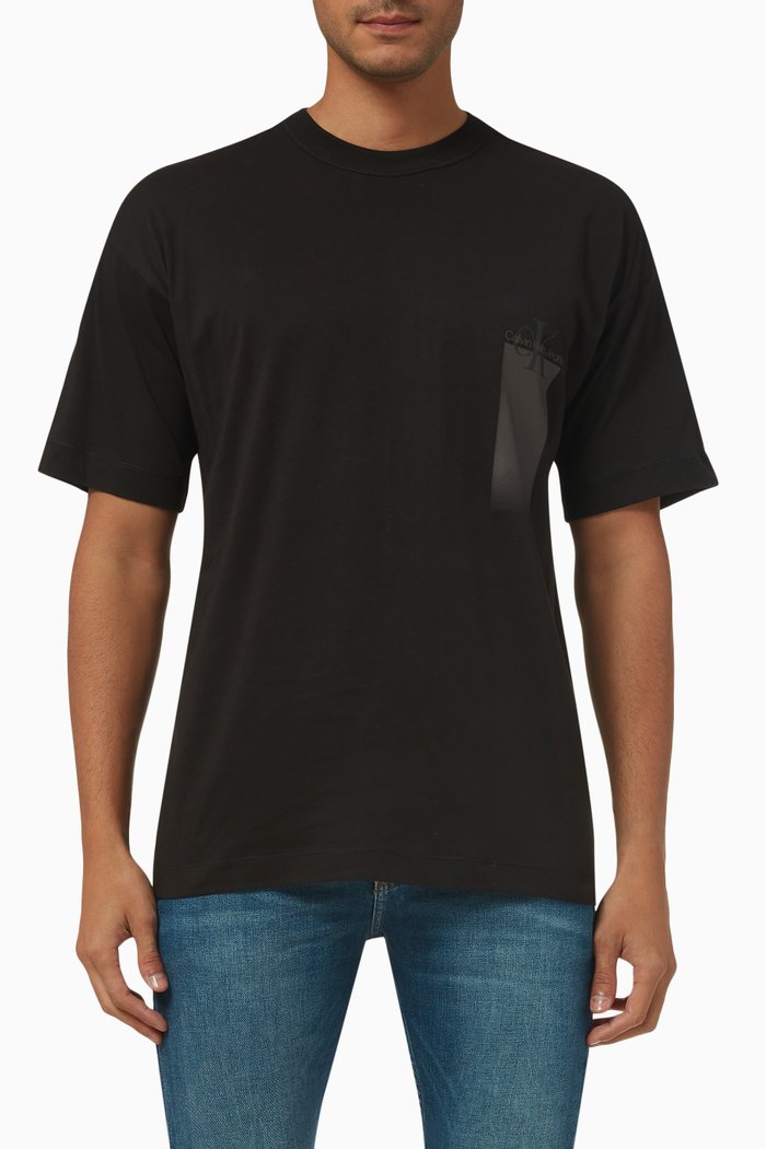 

Graphic Printed T-shirt in Pure Cotton, Black