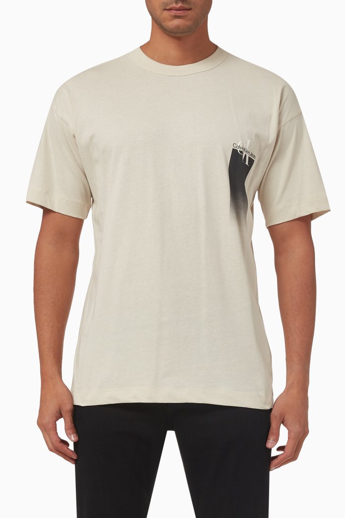 

Graphic Printed T-shirt in Pure Cotton, Neutral