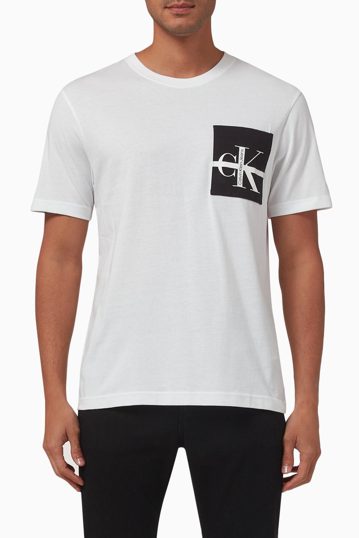 

Pocket Logo T-shirt in Cotton, White