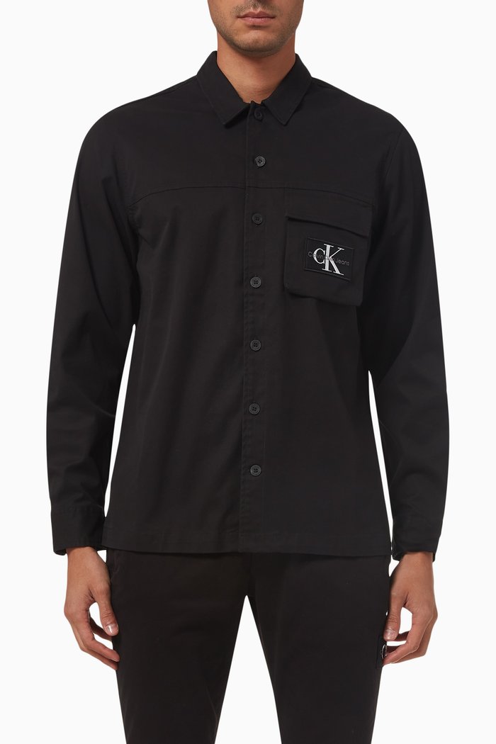 

Utility Overshirt in Denim, Black