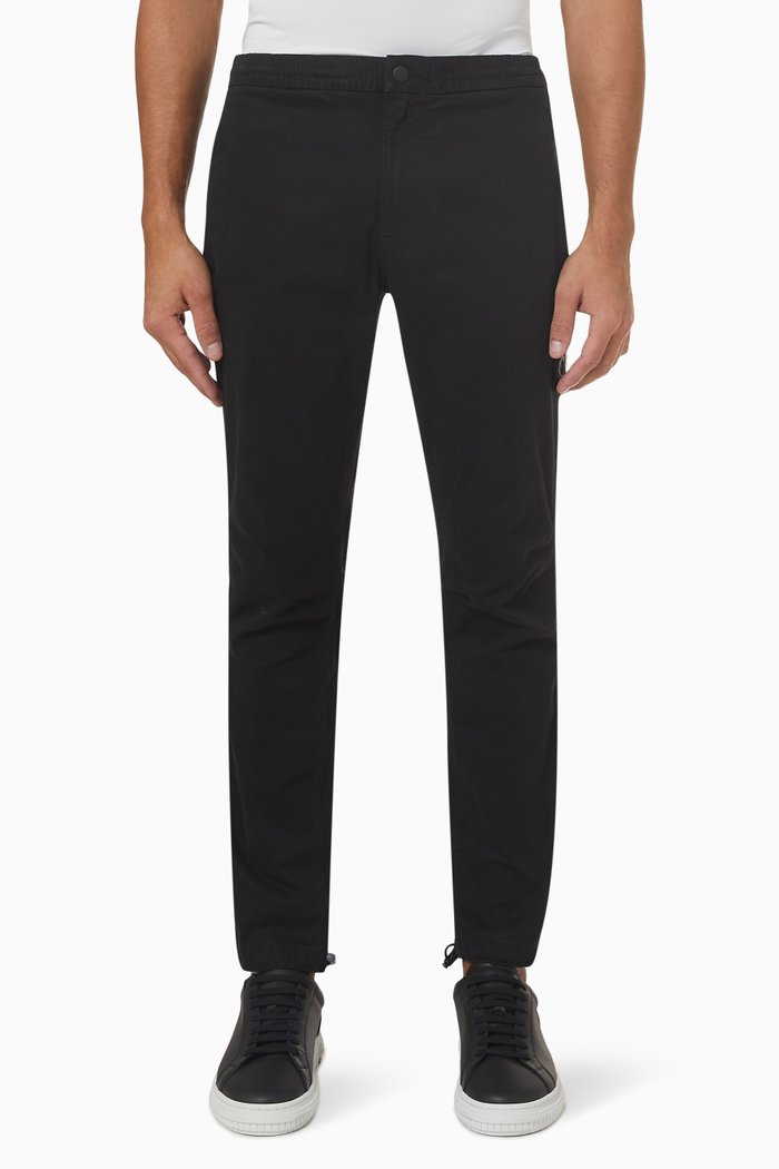 

Monogram Badge Chinos in Cotton, Black