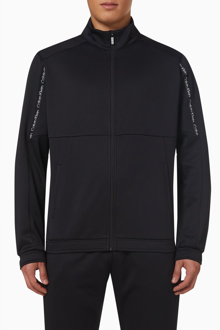 

Thermal Zip-Up Jacket in Fleece, Black