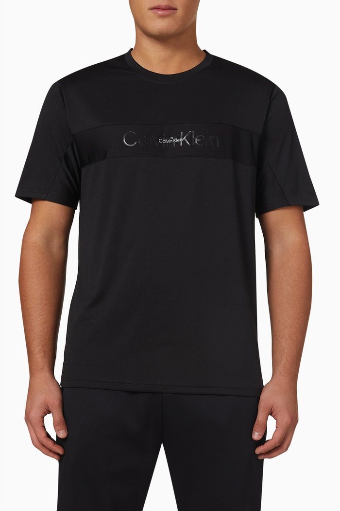 

Logo Gym T-Shirt in Nylon, Black