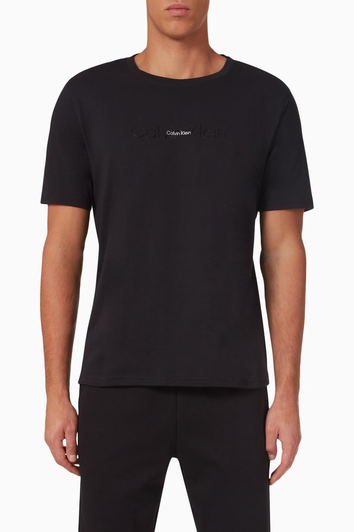 

Logo Sports T-shirt in Cotton-blend, Black