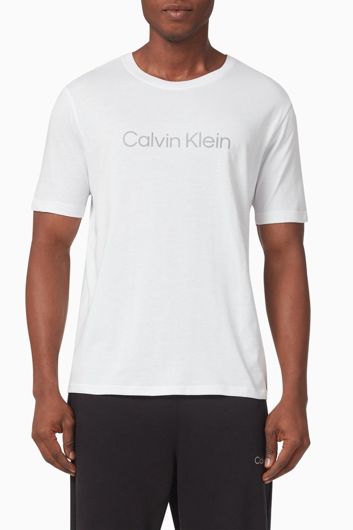 

Logo Gym T-shirt in Cotton-blend, White