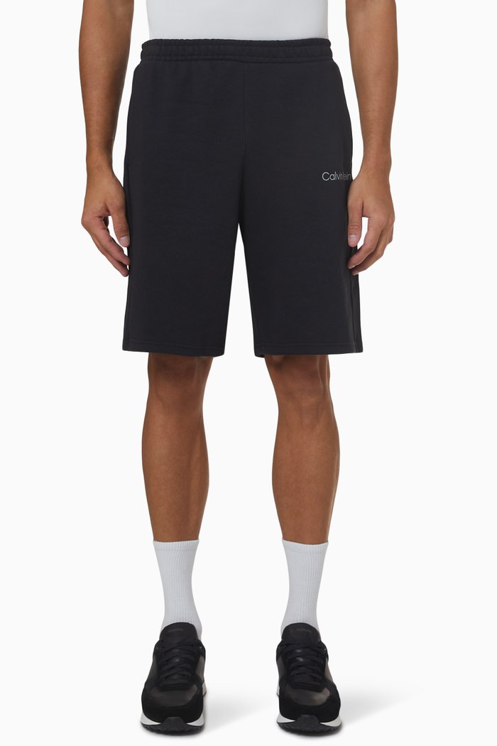 

Knit Shorts in Cotton, Black