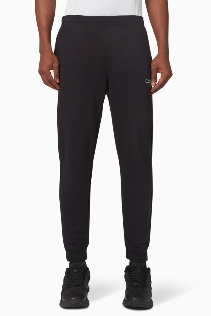 

Reflective Logo Sweatpants in Cotton, Black