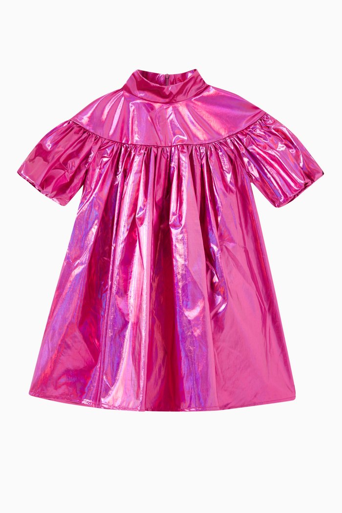 

Metallic Dress in Polyester, Pink