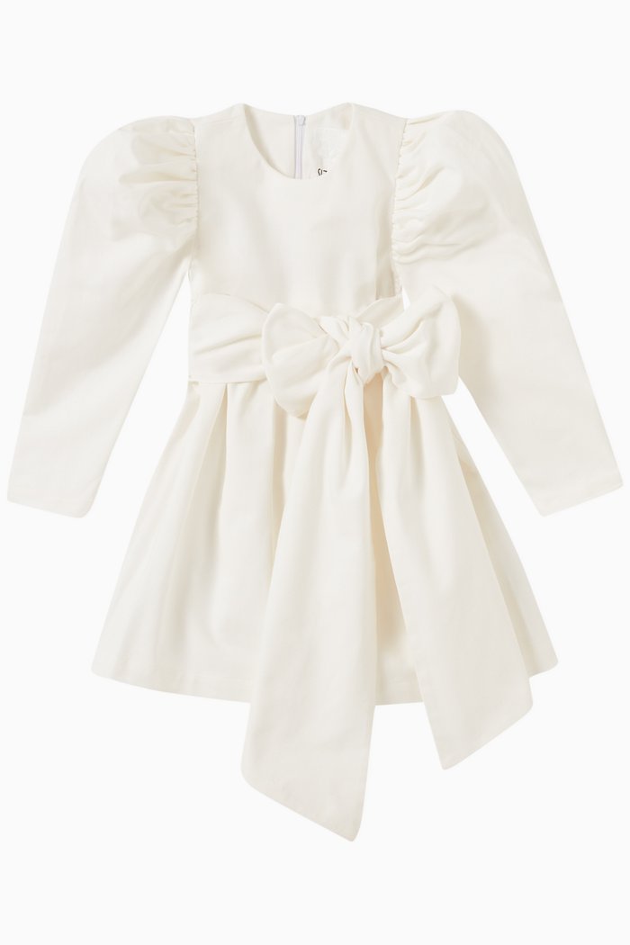 

Bow Dress in Cotton, White