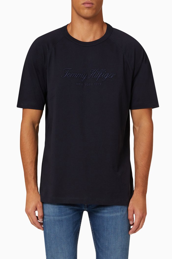 

Raglan T-shirt in Organic Cotton, Blue