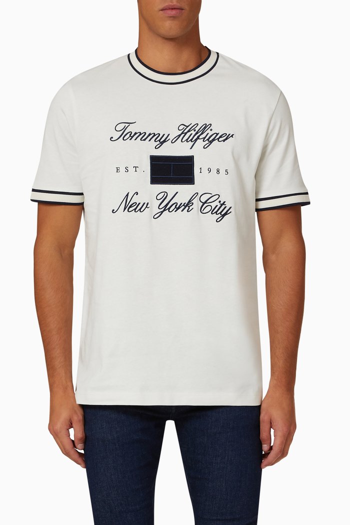 

Birdseye Logo T-shirt in Cotton, Neutral