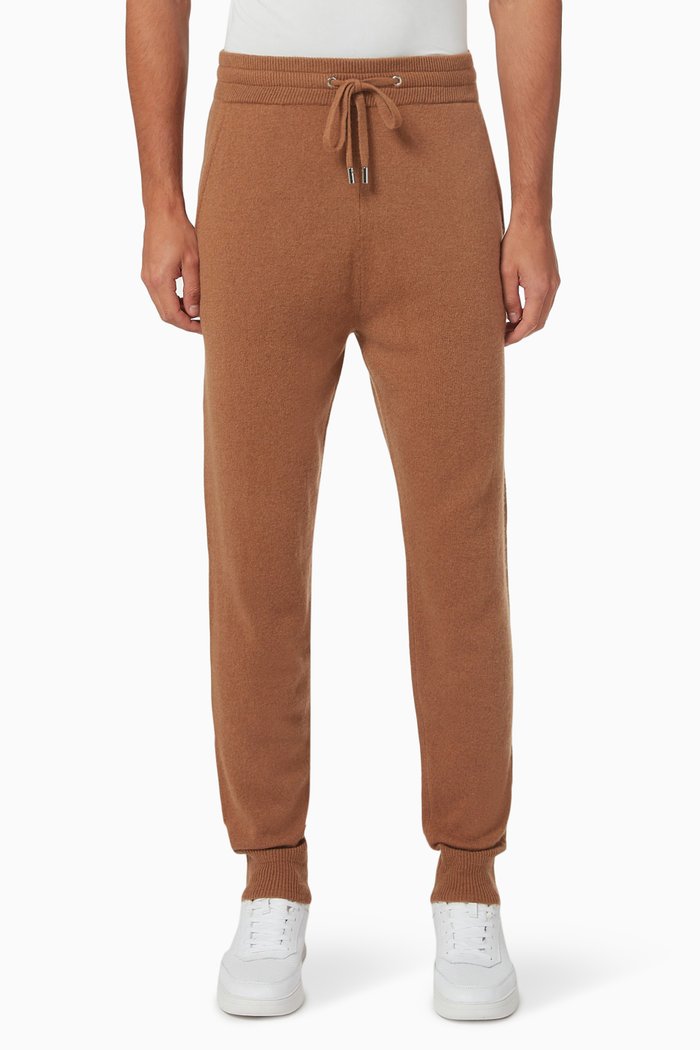

TH Monogram Sweatpants in Recycled Wool, Brown