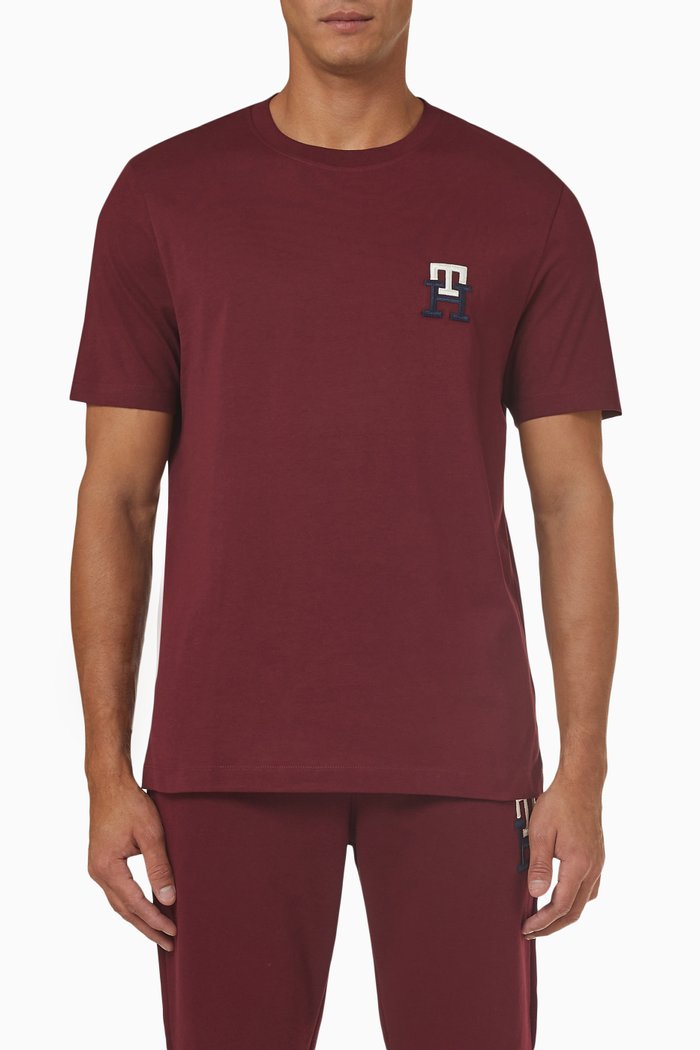 

Essential Monogram T-shirt in Cotton, Red