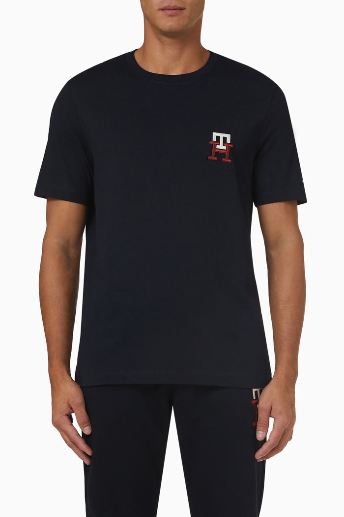

Essentials Monogram T-shirt in Cotton, Blue