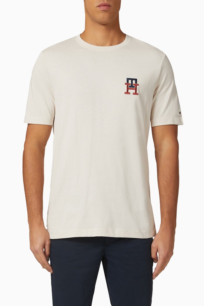 

Essential Monogram T-shirt in Cotton, Neutral