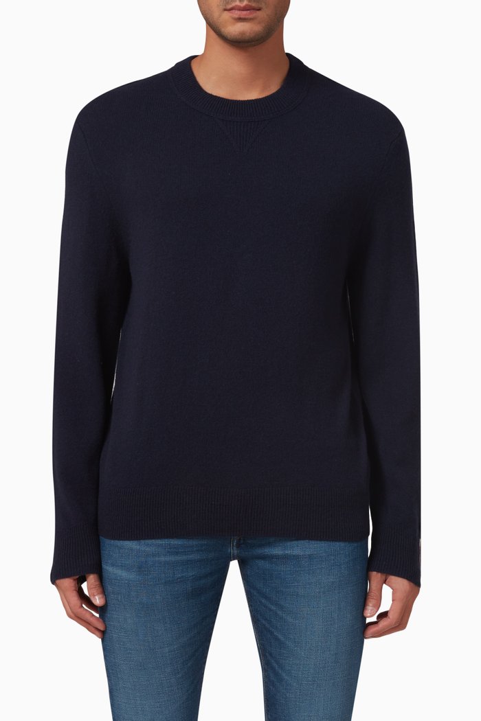 

TH Crewneck Sweater in Wool, Blue