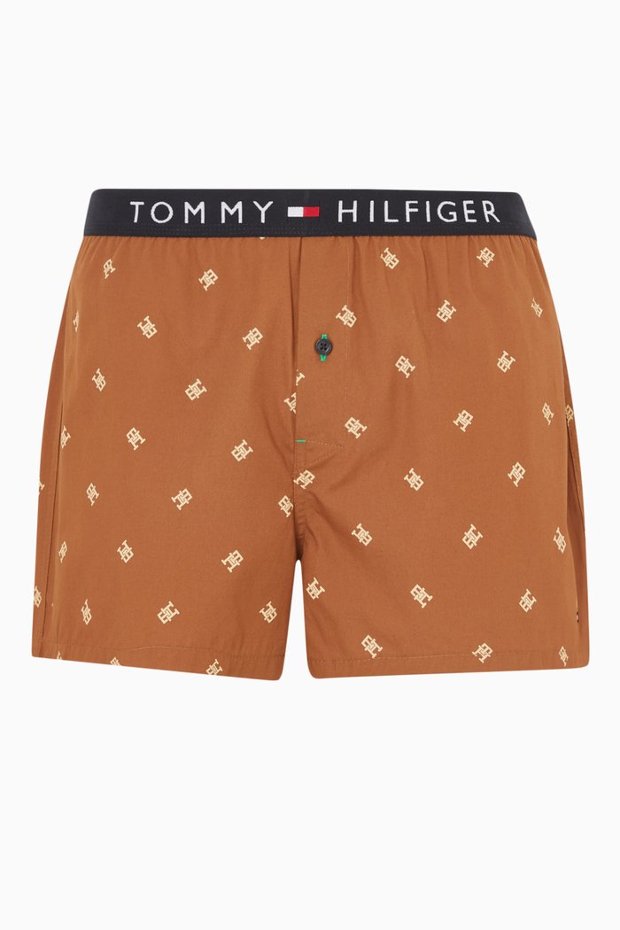 

TH Monogram Boxer Shorts in Cotton, Neutral