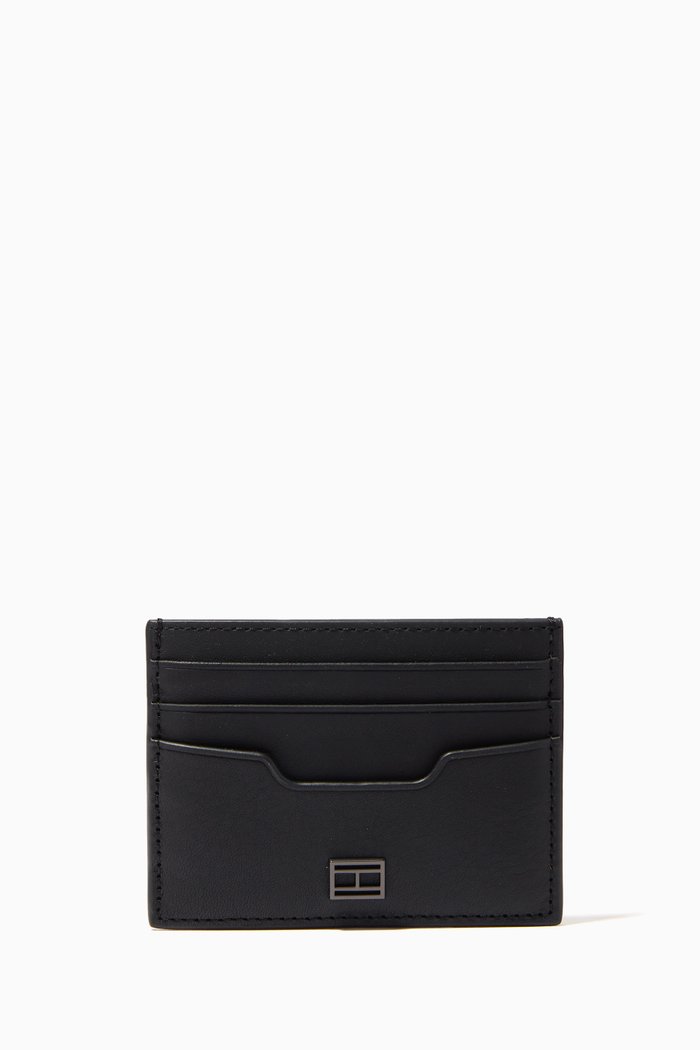 

City Card Holder in Leather, Black