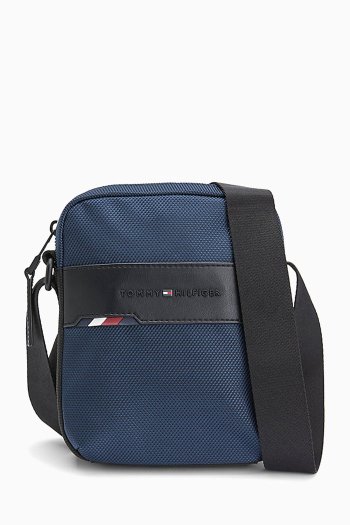 

Small 1985 Reporter Crossbody Bag in Recycled Fabric, Blue