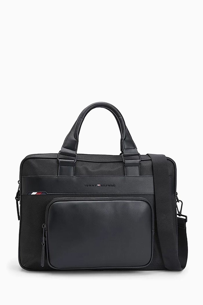 

1985 Collection Logo Laptop Bag in Recycled Fabric, Black