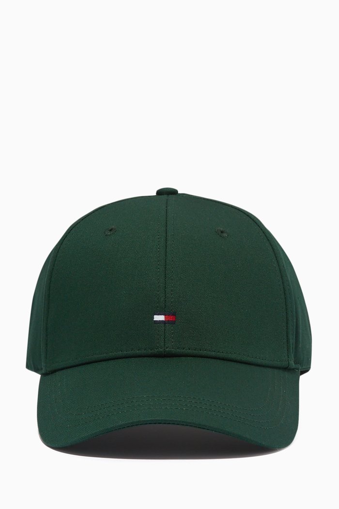 

Flag Logo Cap in Cotton Twill, Green