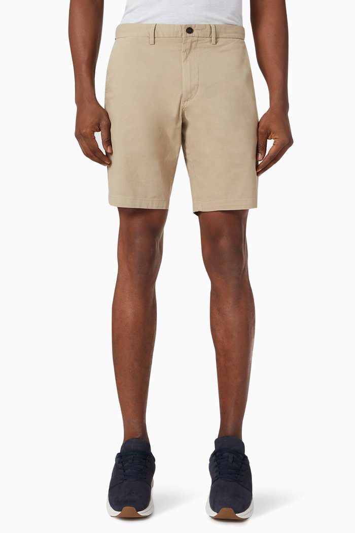 Brooklyn Straight Fit Shorts in Twill, Neutral