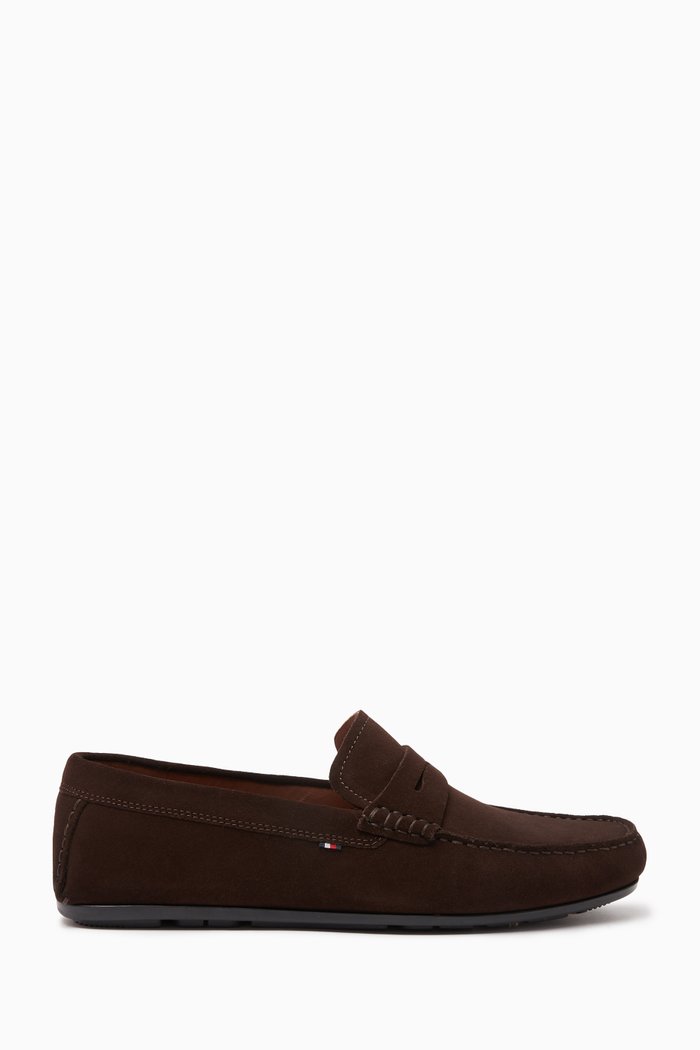 

Casual Driver Shoes in Suede, Brown