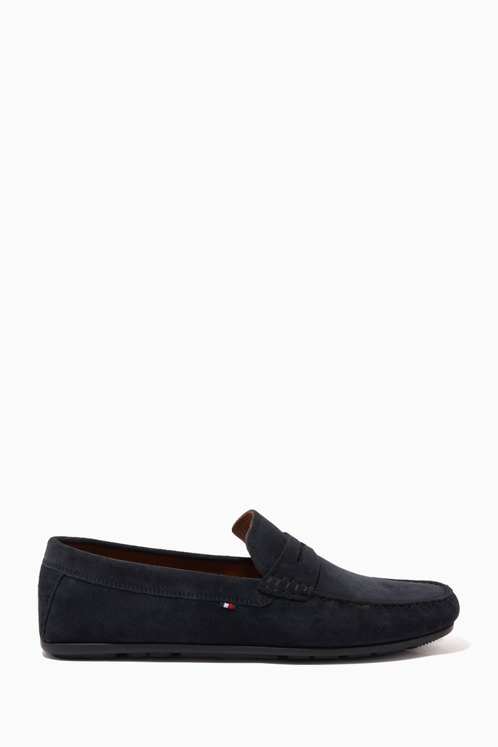 

Casual Driver Shoes in Suede, Blue