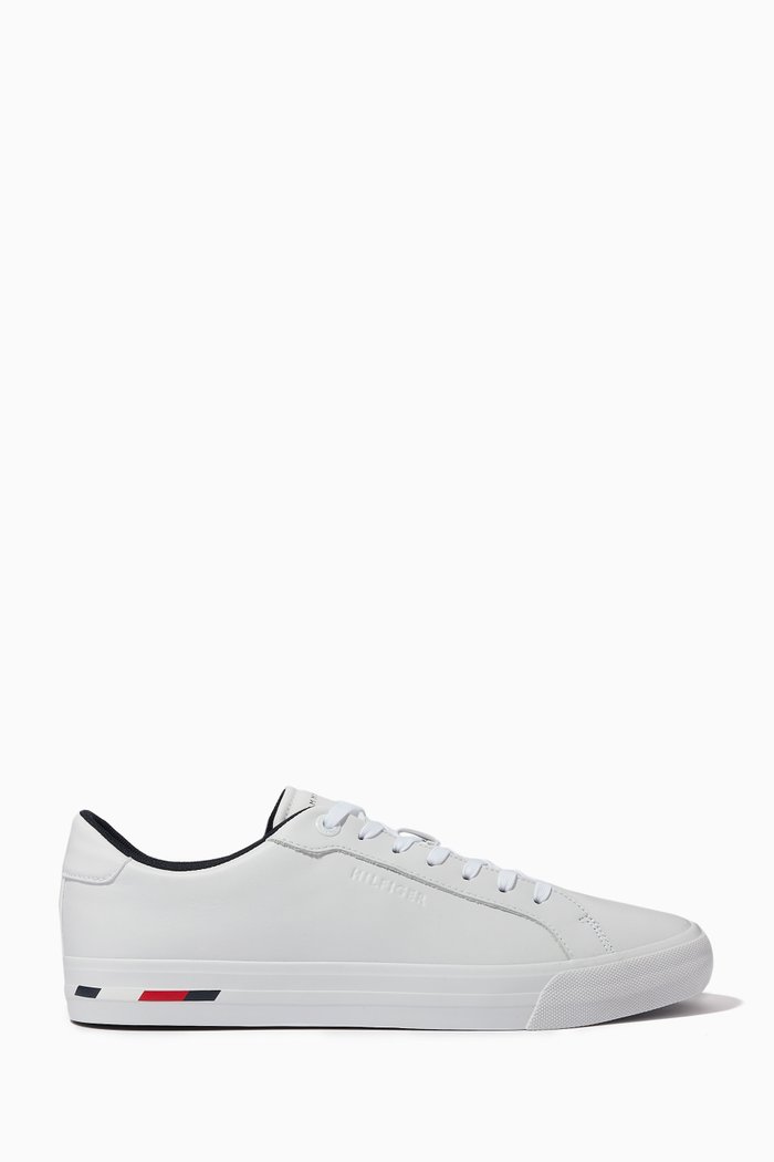 

Modern Flag Sneakers in Leather, White