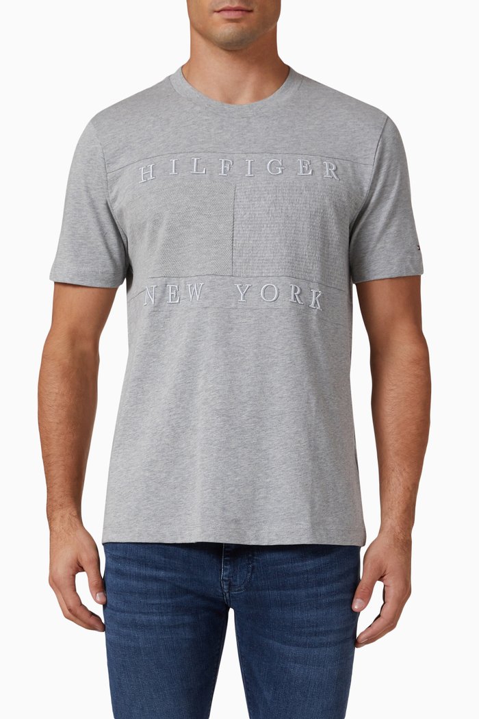 

Flag T-shirt in Cotton, Grey