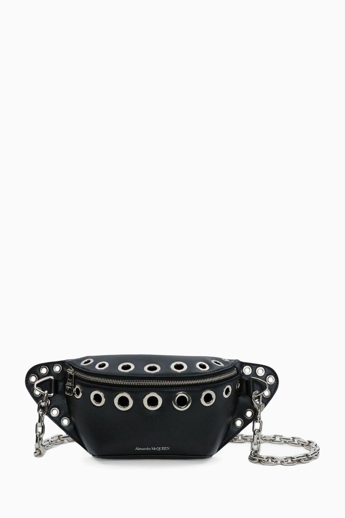 

Biker Belt Bag in Leather, Black