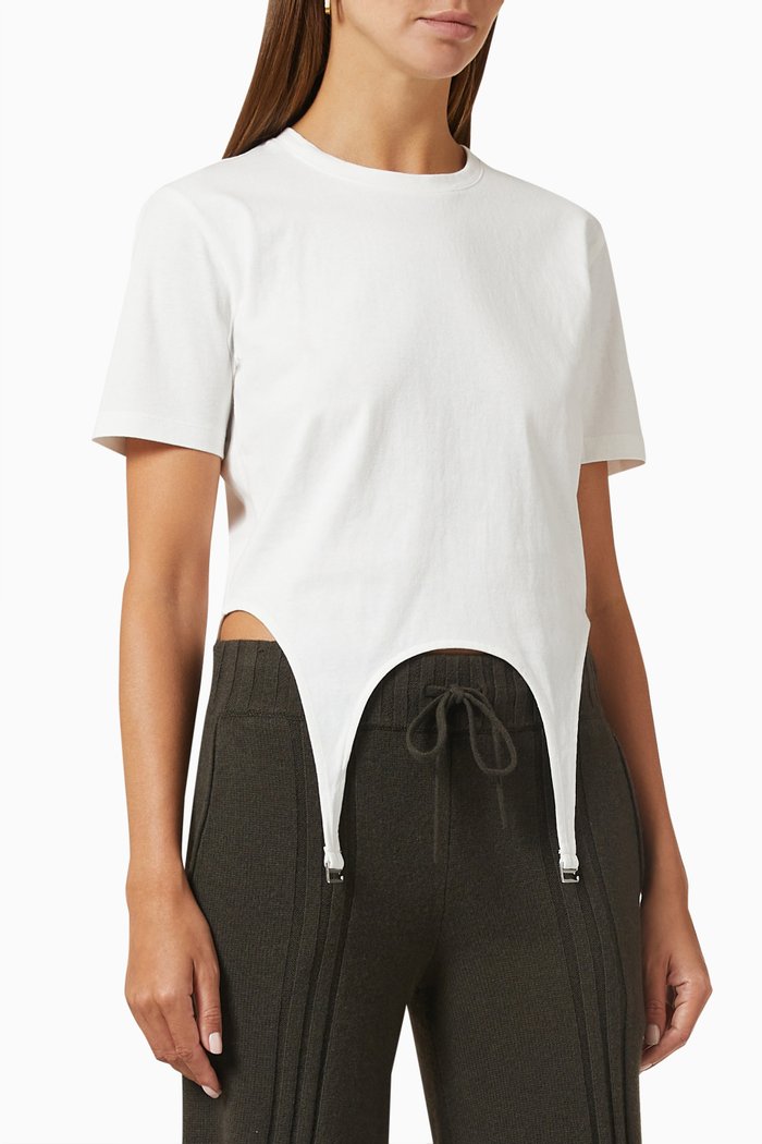 

Garter T-shirt in Cotton, White