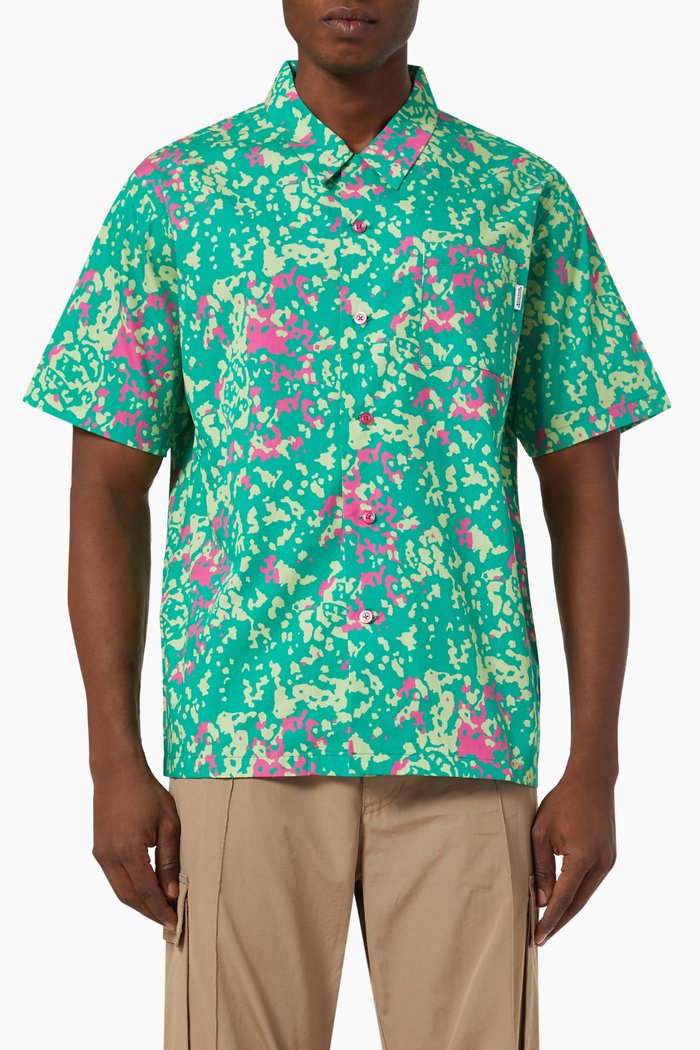 

Jungle Camo Regular-fit Shirt in Cotton, Green