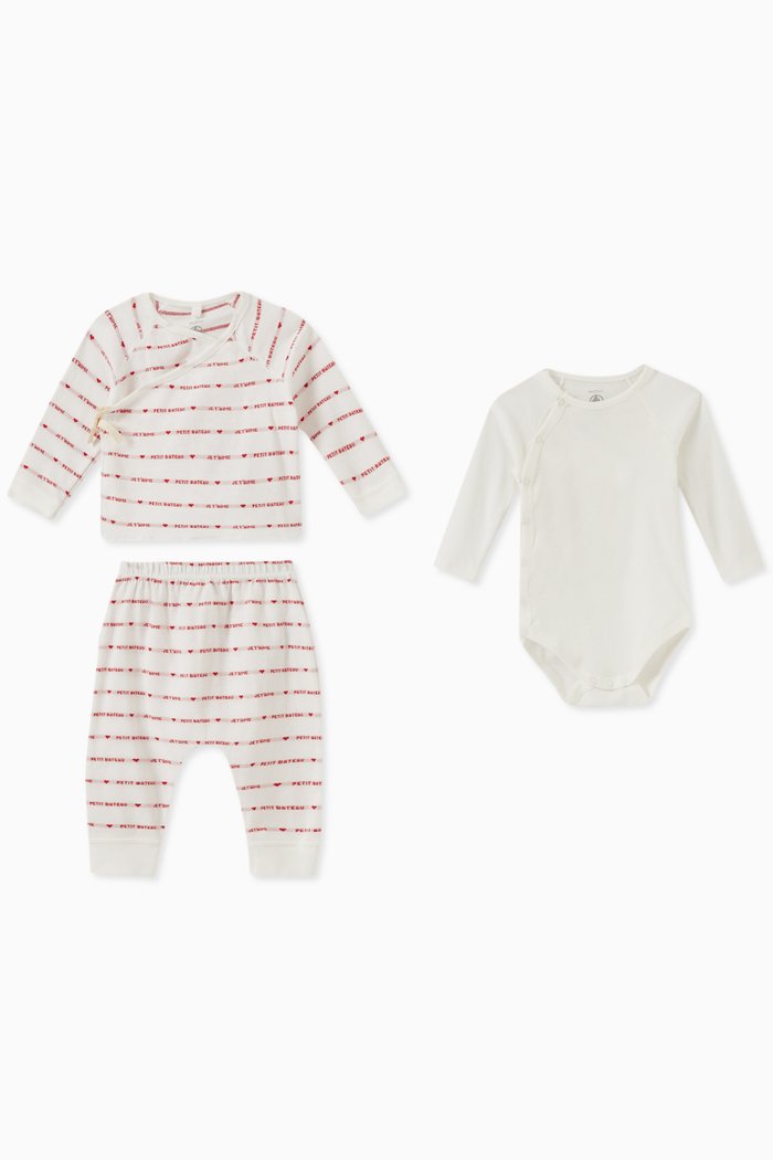 

Logo Print Pyjama Set in Cotton, White