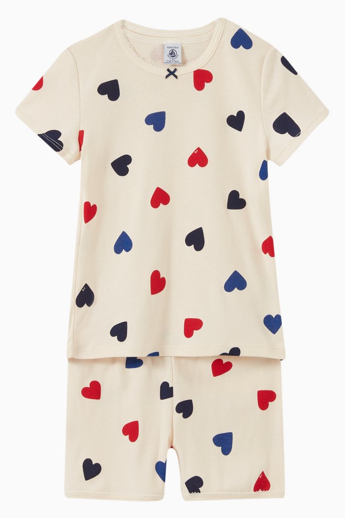 

Heart Pyjama Set in Organic Cotton, Multicolour