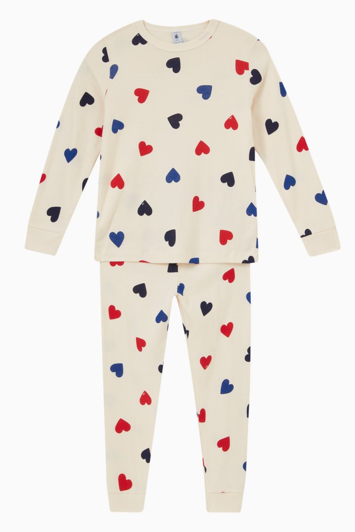 

Heart Pyjama Set in Organic Cotton, Multicolour