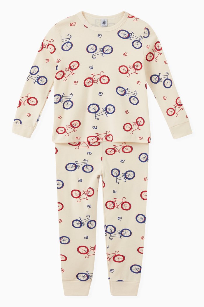 

Bike Pyjama Set in Organic Cotton, Multicolour
