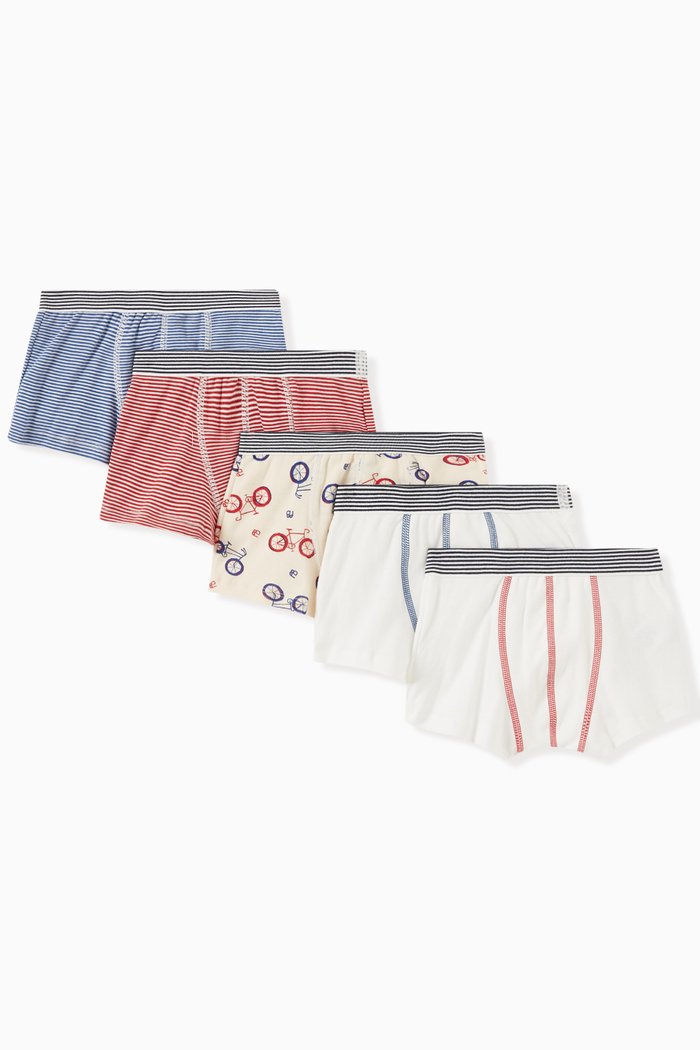 

Boxer Shorts in Cotton, Set of 5, Multicolour