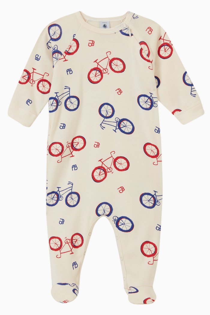 

Bike Sleepsuit in Organic Cotton, Multicolour