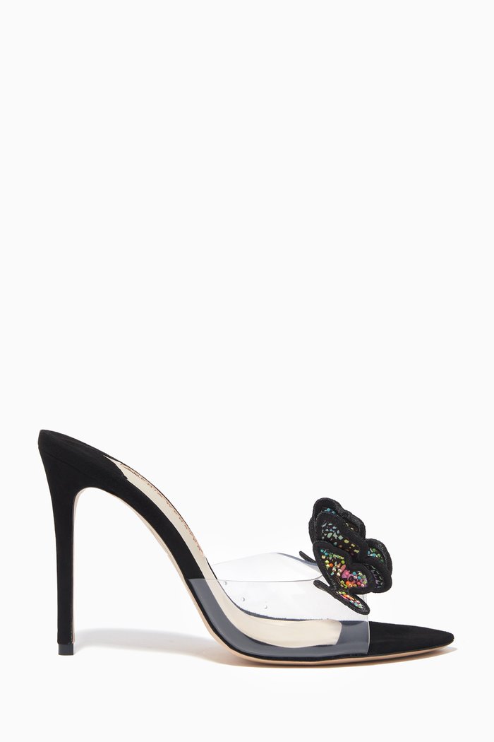 

Vanessa 100 Mules in PVC & Suede, Black