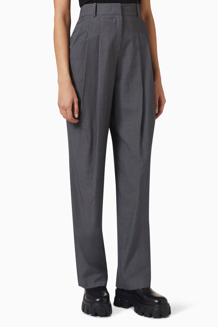 

Gelso High-rise Pants in Tencel & Wool, Grey