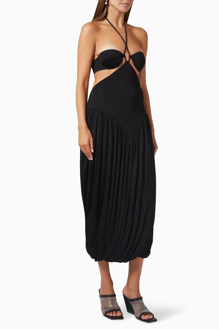 

Triangle Bra Dress in Viscose Silk Jersey, Black