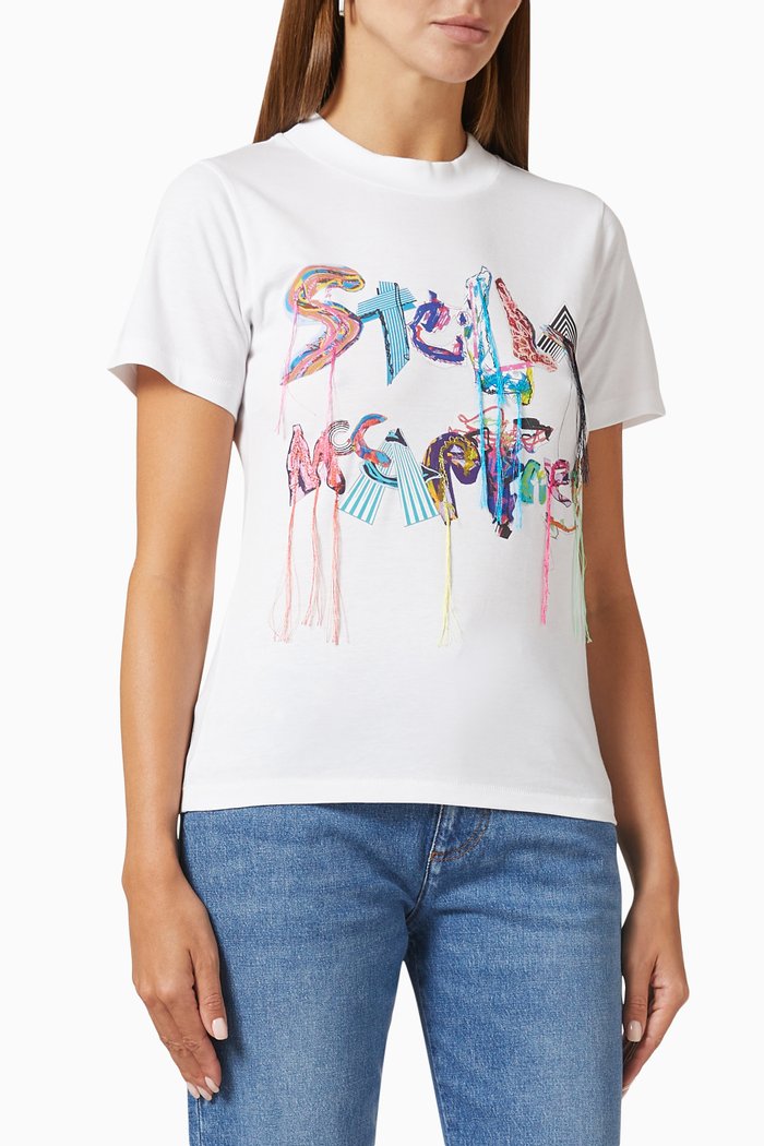 

Logo Collage Patchwork T-shirt in Jersey, White