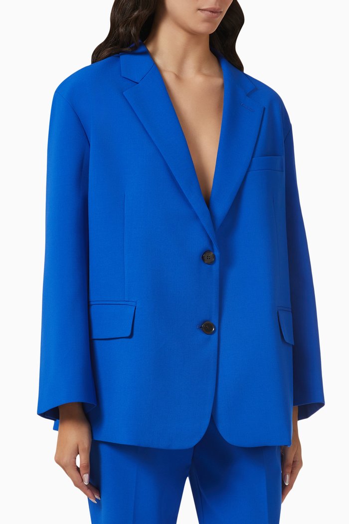 

Bea Oversized Blazer in Stretch-suiting, Blue