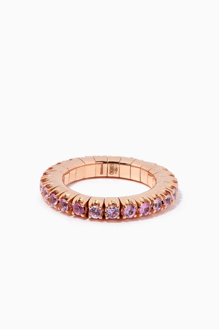 

Sapphire Stretch Ring in 18kt Rose Gold, Pink