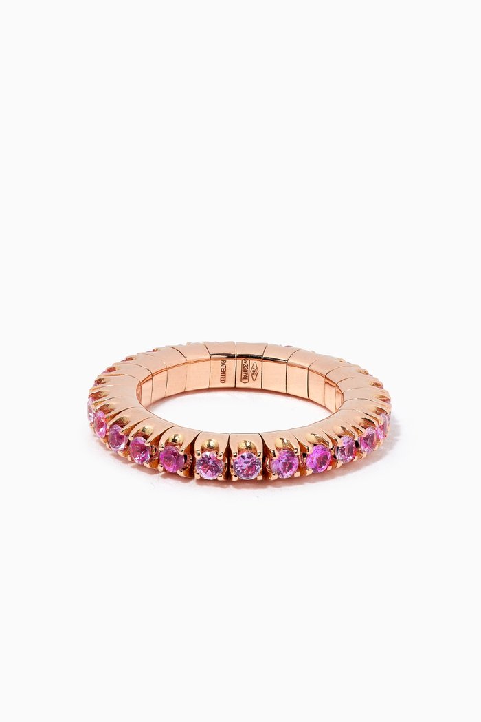 

Ruby Stretch Ring in 18kt Rose Gold, Red